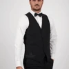 X9 Black Saul Waist Coat -Harrys 1 SAUL D9 BLACK FRONT