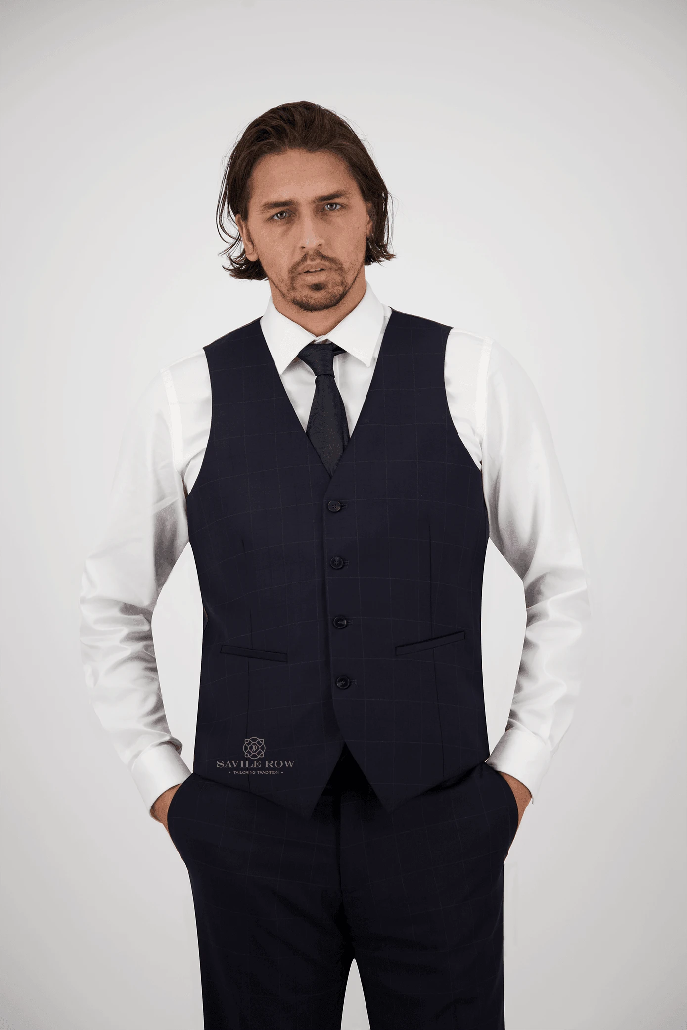 FW7- Saul Waist Coat-Navy 3 FW7- Saul Waist Coat-Navy