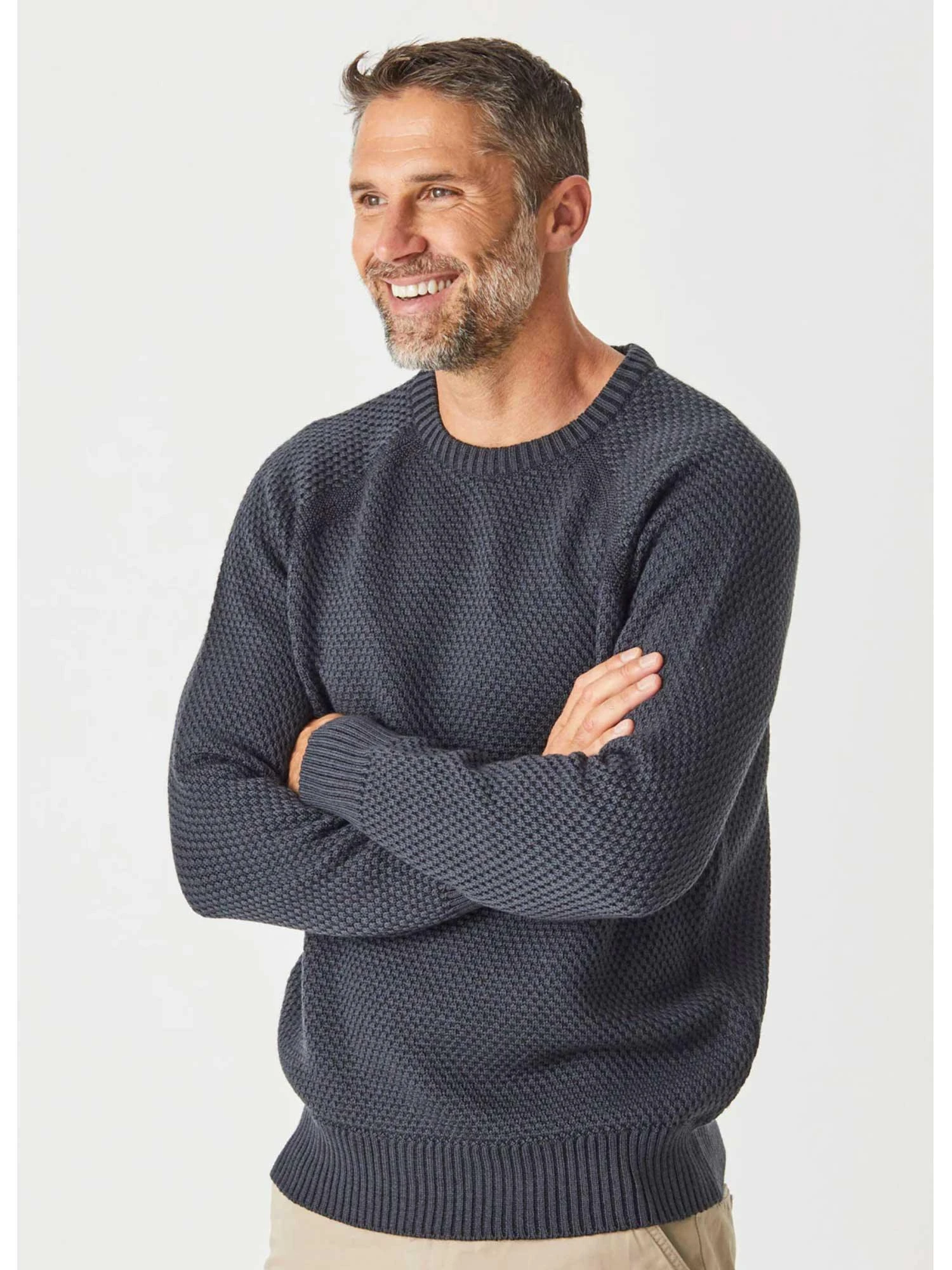 Merino Moss Stitch Crew-2175Mo 4 Merino Moss Stitch Crew-2175Mo - Image 2