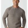 Merino Moss Stitch Crew-2175Mo 1 Merino Moss Stitch Crew-2175Mo -Harrys 2175Mo1