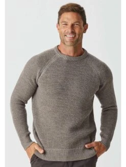 Merino Moss Stitch Crew-2175Mo