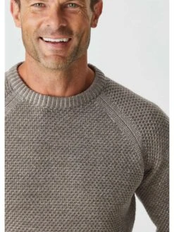 Merino Moss Stitch Crew-2175Mo 15 Merino Moss Stitch Crew-2175Mo -Harrys 2175Mo2