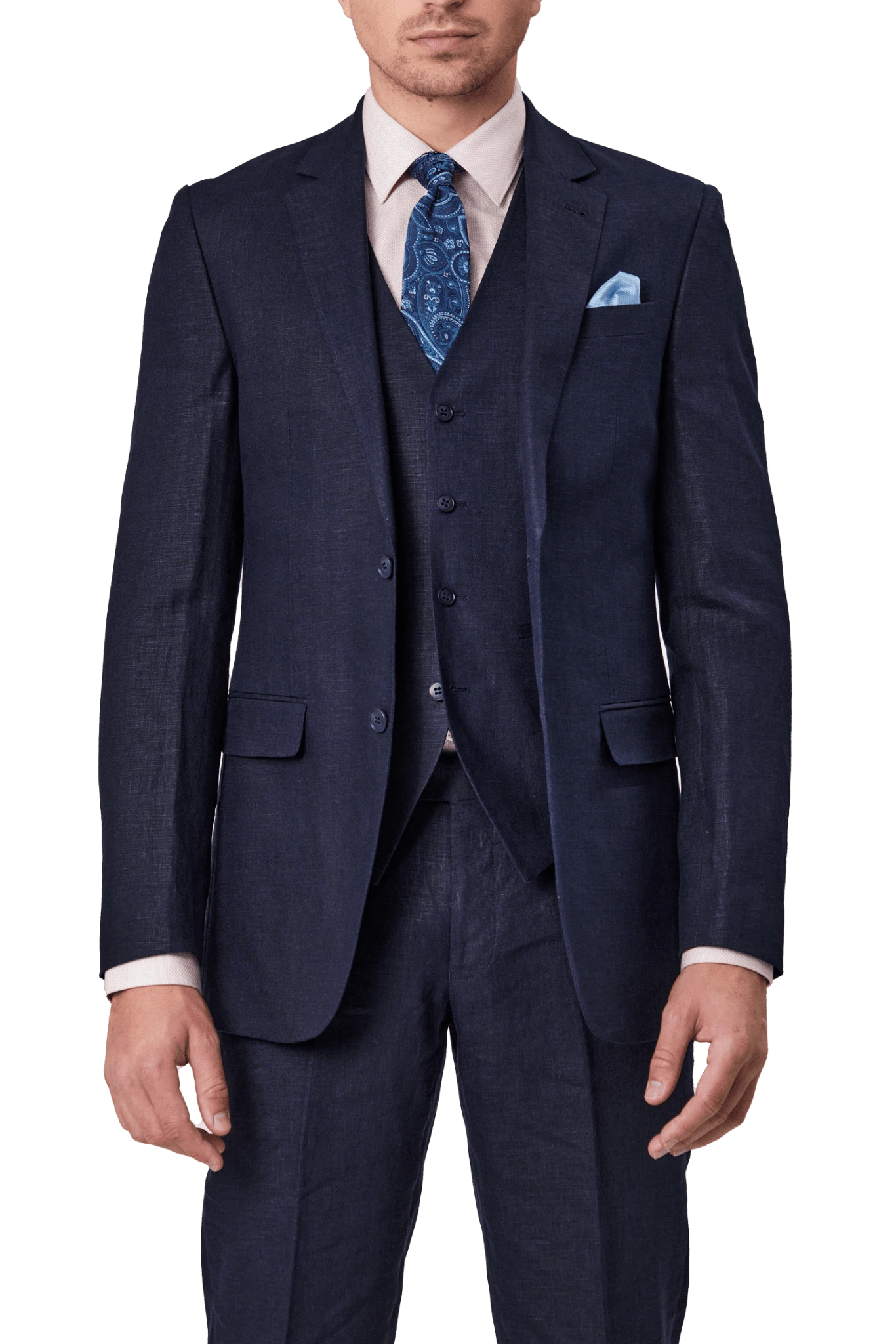 Abram Navy-SL7-Linen Suit 3 Abram Navy-SL7-Linen Suit