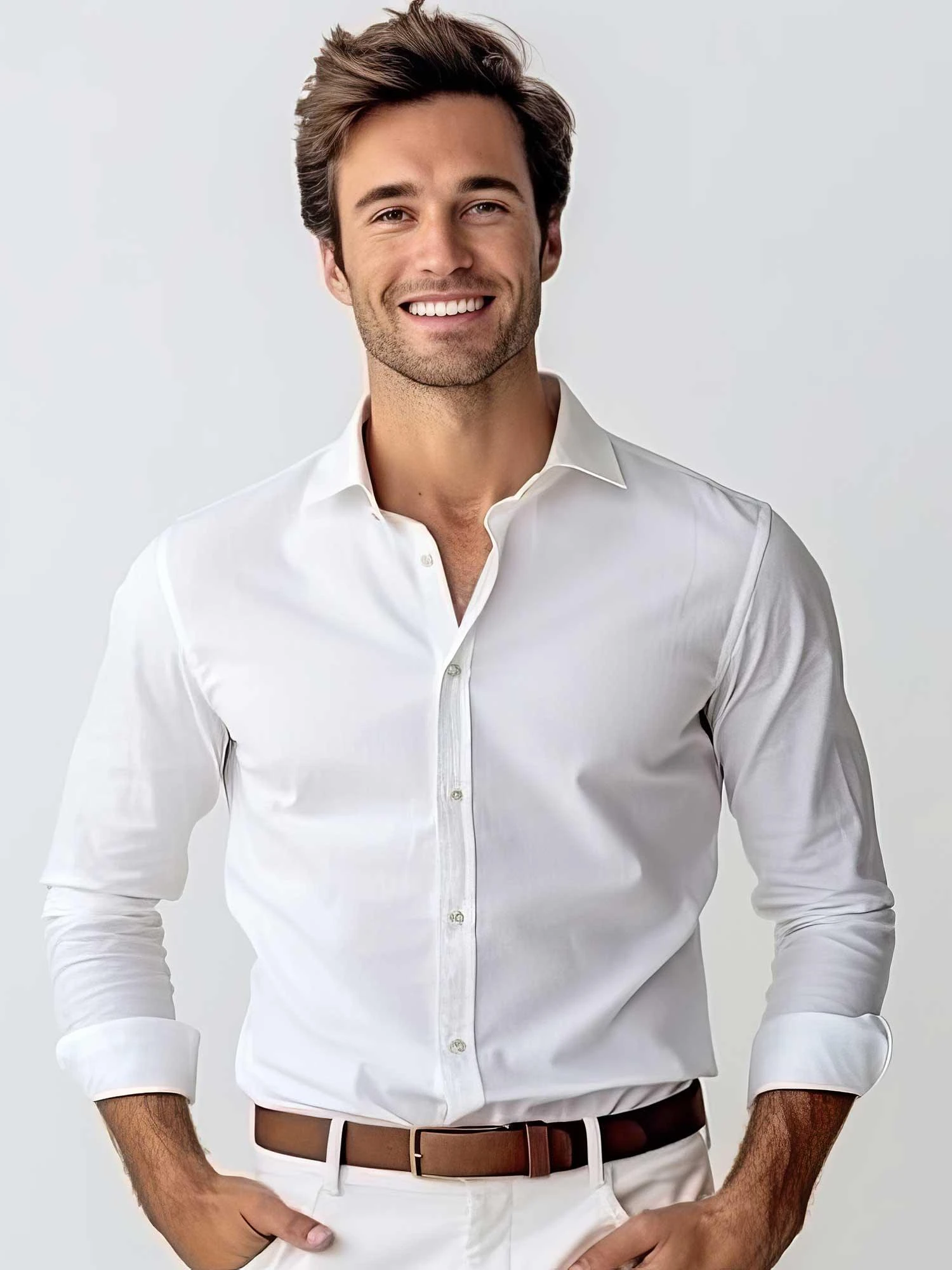 BFC939-Brooksfield Luxe Business Shirt 4 BFC939-Brooksfield Luxe Business Shirt - Image 2