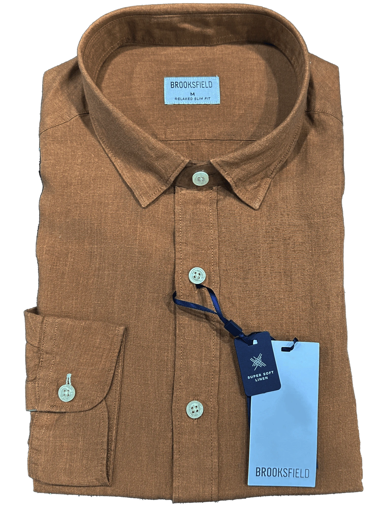 Brooksfield BFS1042 -Casual Linen Blend Shirt L/S 3 Brooksfield BFS1042 -Casual Linen Blend Shirt L/S