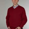 BL2512-Classic V Neck Pullover -Harrys BL2512 BORDEAUX RED 667x1000 1