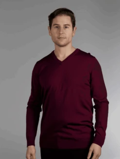 Classic V Neck Pullover Rust BL9524 -Harrys BL9524Merlot 1