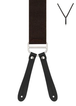 Braces Y Back - Leather -Harrys BROWN LEATHER Y 09824