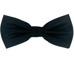 Satin Black Bow Tie
