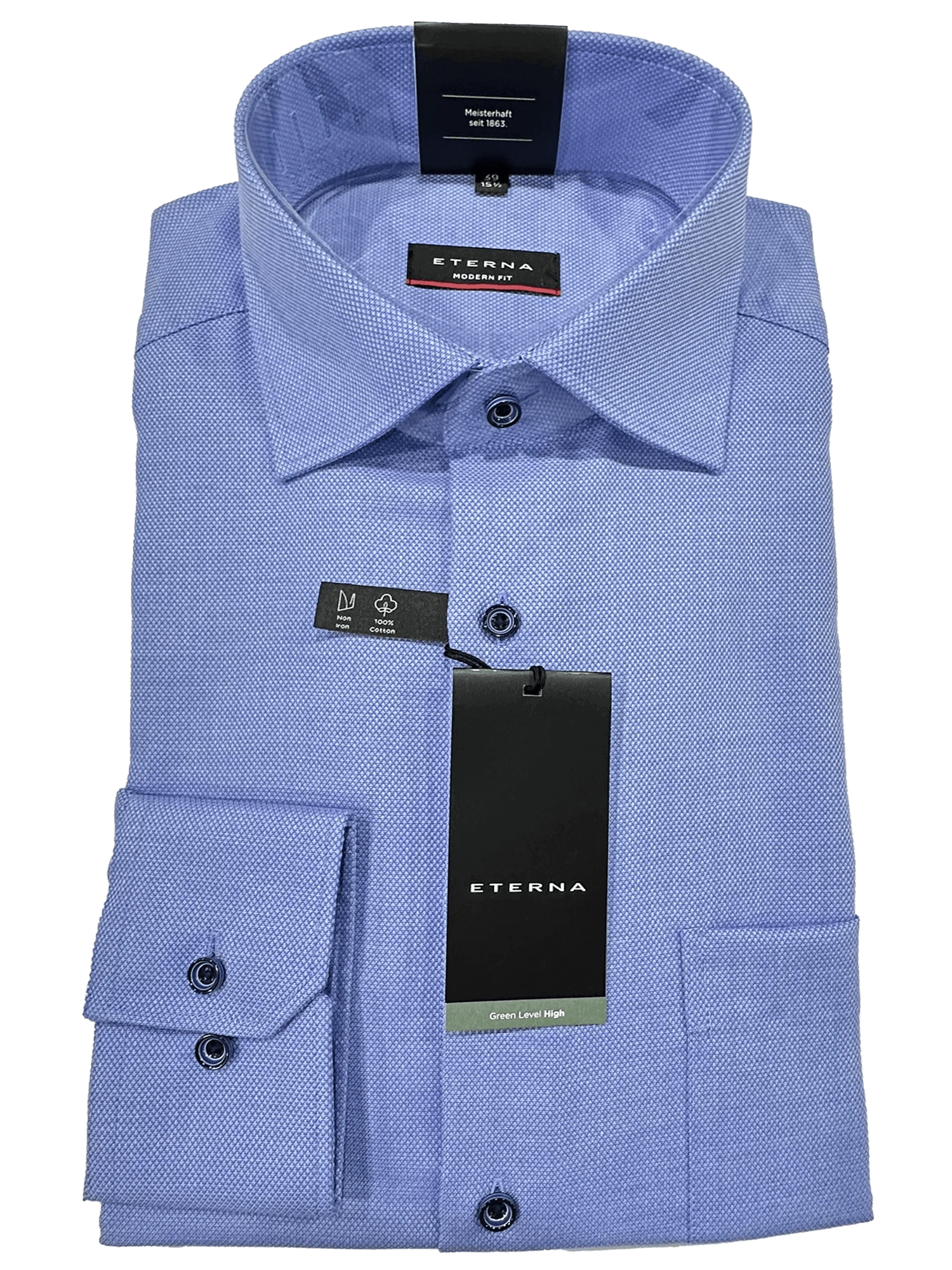 Eterna 8183/13 Blue Business L/S Modern Fit Shirt 3 Eterna 8183/13 Blue Business L/S Modern Fit Shirt