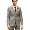 FW6-Silver Check Signature Suit Jacket