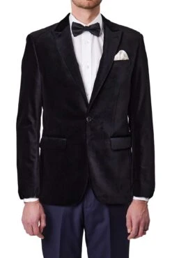 Jonah-JV9 Velvet Sports Coat 9 Jonah-JV9 Velvet Sports Coat -Harrys JONAH JV9 BLACK FULLSIZE