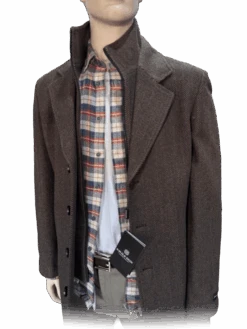 JARED Overcoat In Pecan & Ash -Harrys Jared Pecan 4