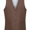SL8-Brown Linen Waistcoat -Harrys SAUL SL8 BROWN FRONT CLEAR BG 1
