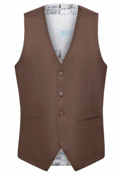 SL8-Brown Linen Waistcoat