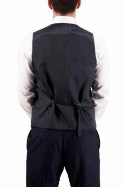 X7 Navy Saul Waist Coat -Harrys SAUL X7 NAVY BACK