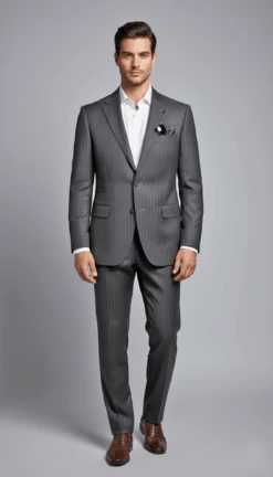 SW7-Charcoal Abram Pin-Stripe Suit Jacket |Harrys For Menswear