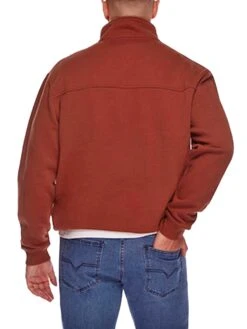 Stirling - Zip Front Polo Sweat -Harrys Sterling Rust2